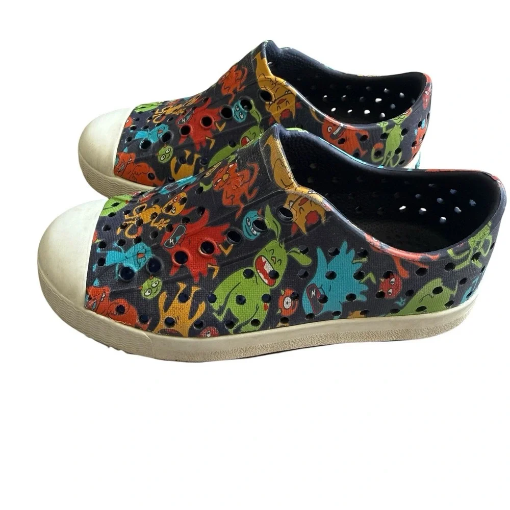 Native Toddler Jefferson Slip on Water Shoes Size C9 Navy Blue Monsters